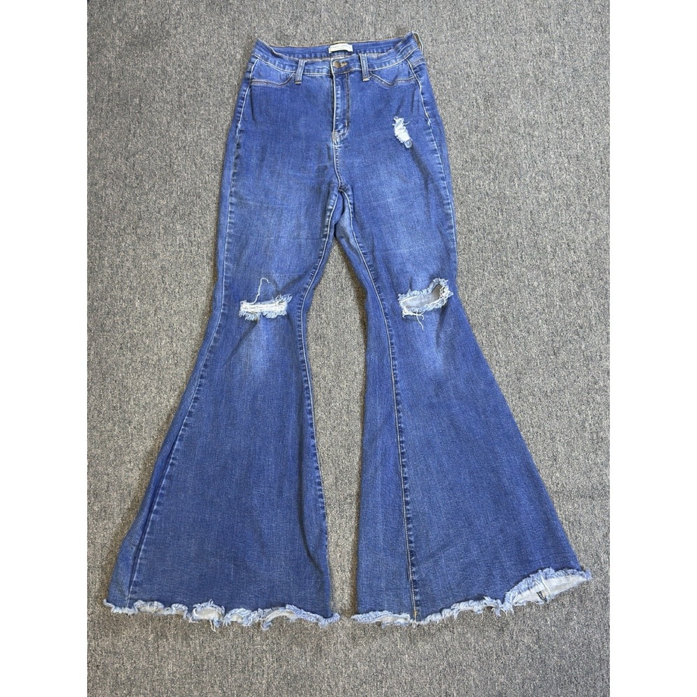 Hammer Jeans Los Angeles Extreme Flare Bell Bottom Jeans Med Wash Size 11